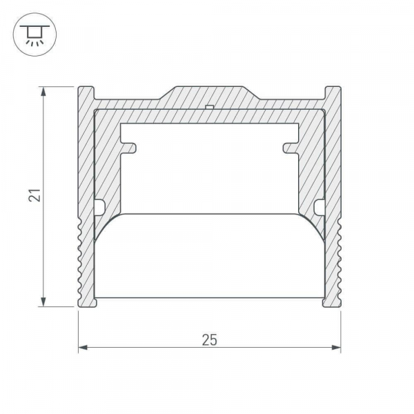 Профиль Arlight WPH-Floor22-2000 ANOD 023291 Профиль Arlight WPH-Floor22-2000 ANOD 023291