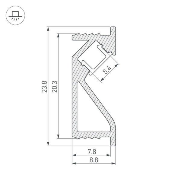 Профиль Arlight SL-BEVEL-2000 ANOD0 031120(1) Профиль Arlight SL-BEVEL-2000 ANOD0 031120(1)