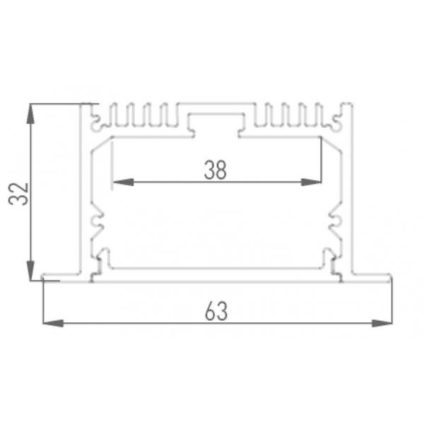 Профиль встраиваемый DesignLed LE.6332 001078 Профиль встраиваемый DesignLed LE.6332 001078