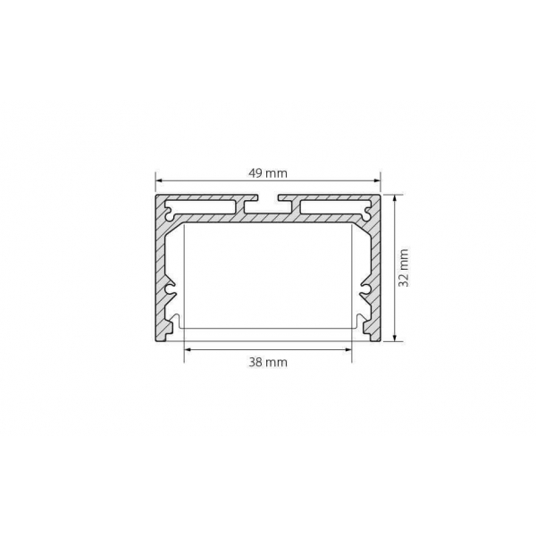 Профиль Arlight SL-LINE-4932-2000 ANOD 019308 Профиль Arlight SL-LINE-4932-2000 ANOD 019308