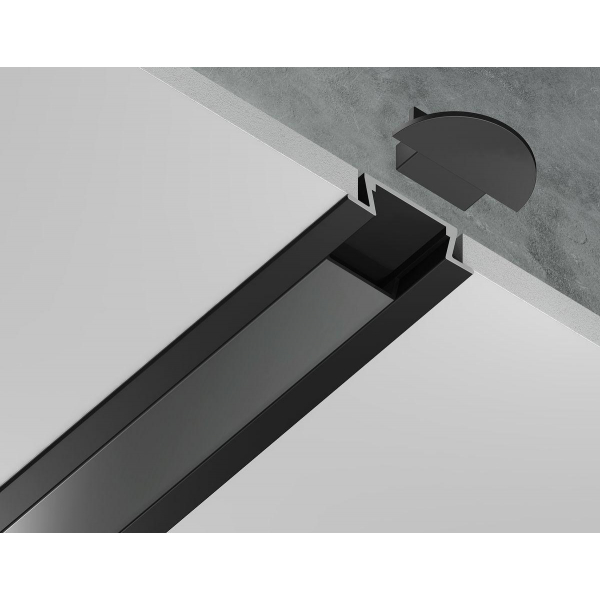 Встраиваемый профиль с рассеивателем Ambrella Illumination GP1001BK/BK Встраиваемый профиль с рассеивателем Ambrella Illumination GP1001BK/BK