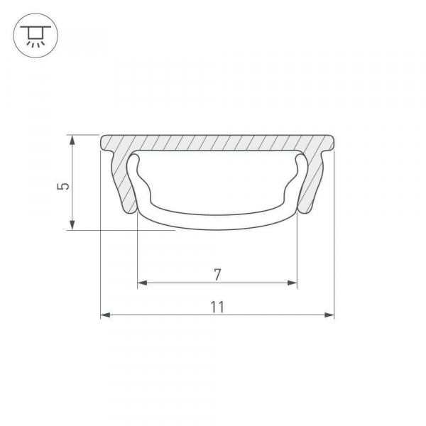 Профиль Arlight ARH-Bent-W11-2000 Anod 023592 Профиль Arlight ARH-Bent-W11-2000 Anod 023592