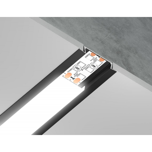 Встраиваемый профиль с рассеивателем Ambrella Illumination GP1100BK Встраиваемый профиль с рассеивателем Ambrella Illumination GP1100BK