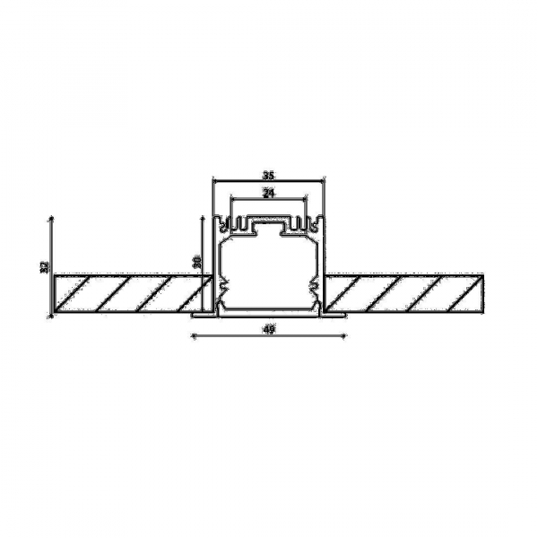 Профиль встраиваемый DesignLed LE.4932 001082 Профиль встраиваемый DesignLed LE.4932 001082