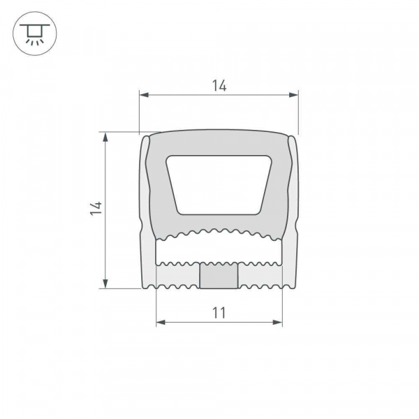 Профиль Arlight WPH-Flex-1414-Top-S11-20m White 041092 Профиль Arlight WPH-Flex-1414-Top-S11-20m White 041092