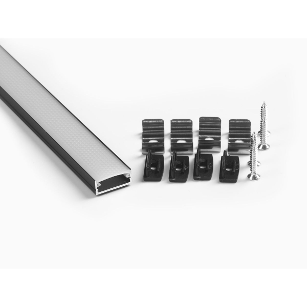 Профиль накладной LEDS POWER СПН1707 алюм. черный с призм.рассеивателем 2м 008400 Профиль накладной LEDS POWER СПН1707 алюм. черный с призм.рассеивателем 2м 008400