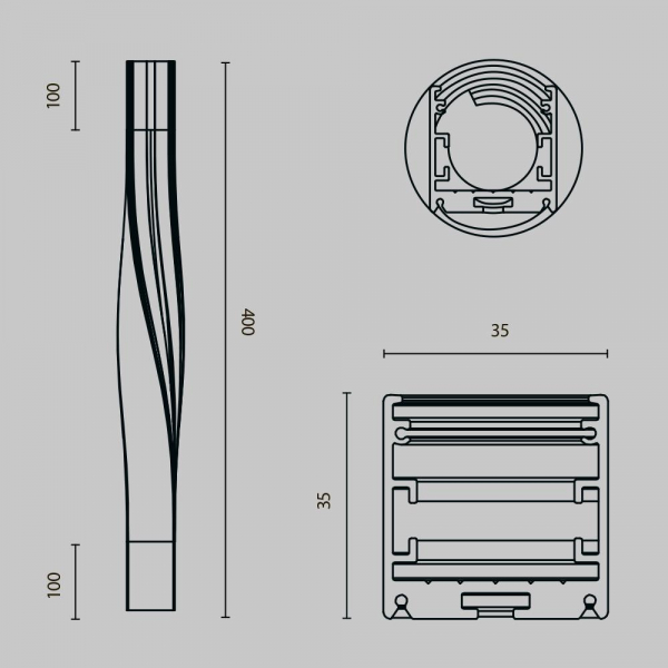 Профиль радиусный Maytoni ALM-3535R-B-TL-90°-0.4M Профиль радиусный Maytoni ALM-3535R-B-TL-90°-0.4M
