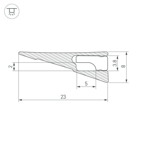 Профиль Arlight SL-Mini-Shelf-H8-2000 Anod Olive Grey 038205 Профиль Arlight SL-Mini-Shelf-H8-2000 Anod Olive Grey 038205