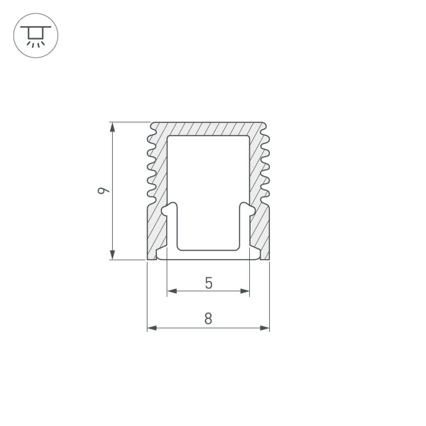 Профиль Arlight SL-MINI-8-2000 WHITE 037109 Профиль Arlight SL-MINI-8-2000 WHITE 037109