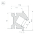 Профиль встраиваемый Arlight SL-Bevel-H12-F13-2000 Anod Iron Grey 045329