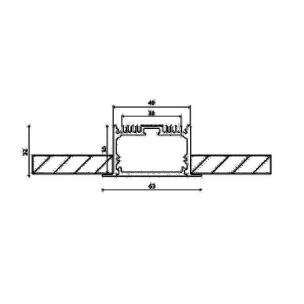 Профиль встраиваемый DesignLed LE.6332 001078 Профиль встраиваемый DesignLed LE.6332 001078