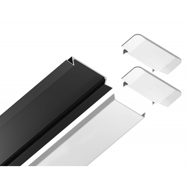 Встраиваемый профиль с рассеивателем Ambrella Illumination GP1100BK Встраиваемый профиль с рассеивателем Ambrella Illumination GP1100BK
