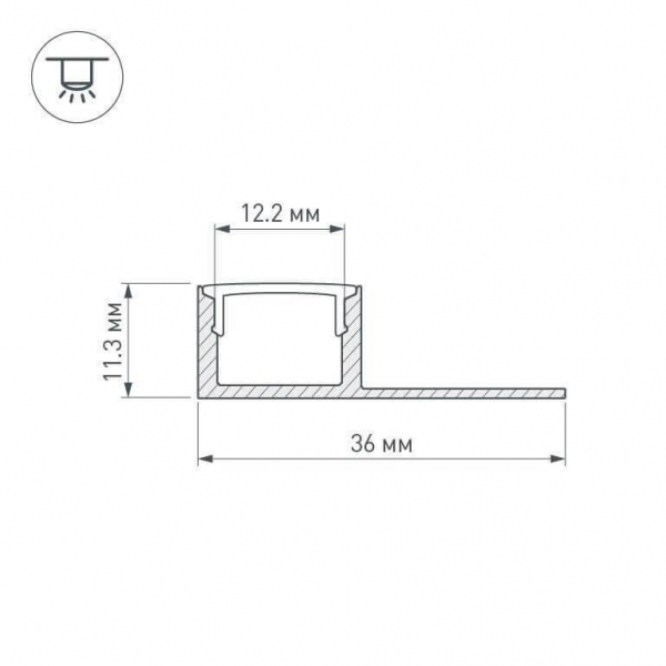 Профиль Arlight ARH-DECORE-S12-LINE-EDGE-2000 ANOD 023894 Профиль Arlight ARH-DECORE-S12-LINE-EDGE-2000 ANOD 023894