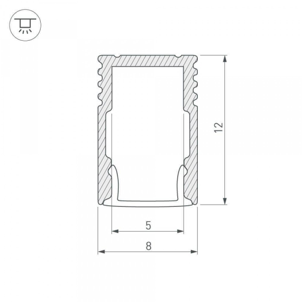 Профиль Arlight SL-MINI-8-H12-2000 ANOD 023714 Профиль Arlight SL-MINI-8-H12-2000 ANOD 023714