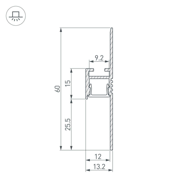 Профиль Arlight ARH-Plintus-Fantom-2000 Black 038550 Профиль Arlight ARH-Plintus-Fantom-2000 Black 038550