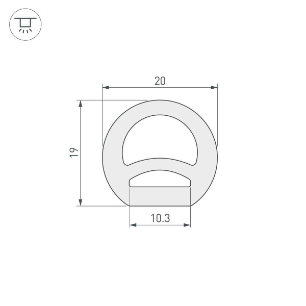 Профиль Arlight WPH-Flex-D20-Top-S10-5m White 040272 Профиль Arlight WPH-Flex-D20-Top-S10-5m White 040272