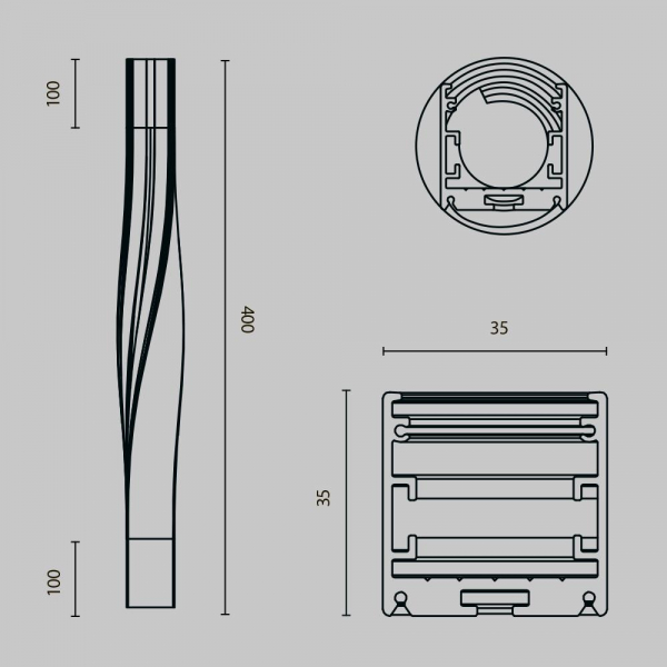 Профиль радиусный Maytoni ALM-3535R-B-TR-90°-0.4M Профиль радиусный Maytoni ALM-3535R-B-TR-90°-0.4M