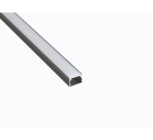 Профиль накладной LEDS POWER СПН1712 алюм. черный с призм.рассеивателем 2м 008448