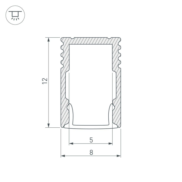 Профиль Arlight SL-Mini-8-H12-2000 Black 037106 Профиль Arlight SL-Mini-8-H12-2000 Black 037106