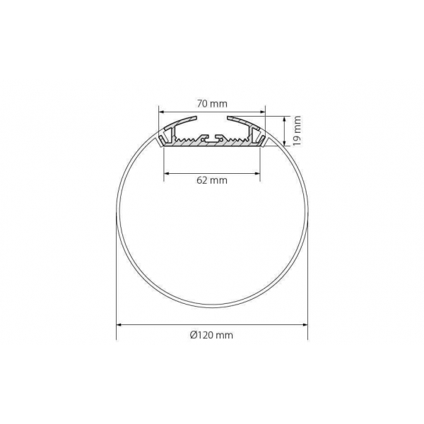 Профиль Arlight SL-ROUND-D120-2000 ANOD 019267 Профиль Arlight SL-ROUND-D120-2000 ANOD 019267