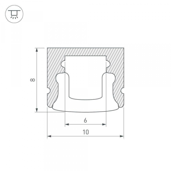 Профиль Arlight ARH-MINI5-2000 ANOD 018827 Профиль Arlight ARH-MINI5-2000 ANOD 018827