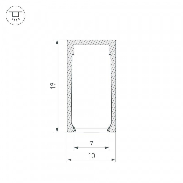 Профиль Arlight PIK-1019-2000 ANOD 023857 Профиль Arlight PIK-1019-2000 ANOD 023857