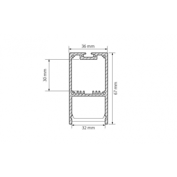 Профиль Arlight SL-LINE-3667-2000 ANOD 019299 Профиль Arlight SL-LINE-3667-2000 ANOD 019299