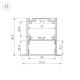 Профиль встраиваемый Arlight SL-Linia52-3L-F-2000 Anod Black 044685