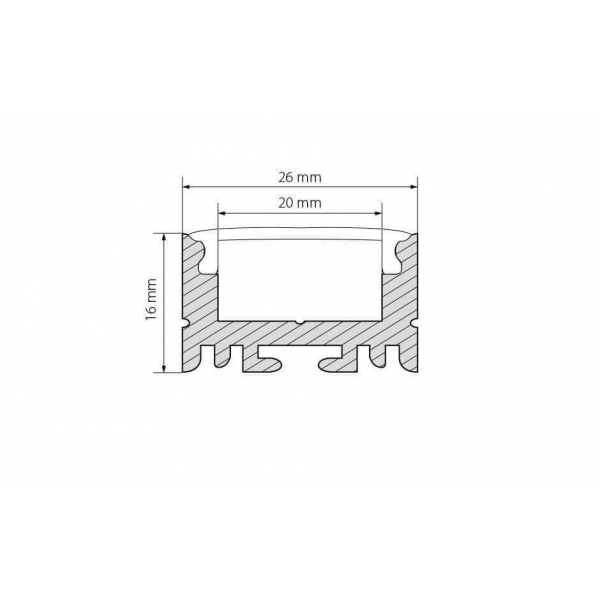 Профиль Arlight ARH-LINE-1726-2000 ANOD 018674 Профиль Arlight ARH-LINE-1726-2000 ANOD 018674