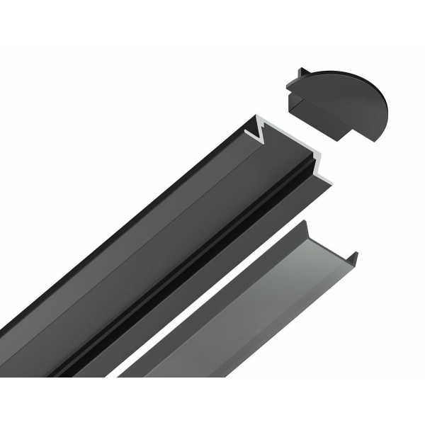 Встраиваемый профиль с рассеивателем Ambrella Illumination GP1001BK/BK Встраиваемый профиль с рассеивателем Ambrella Illumination GP1001BK/BK