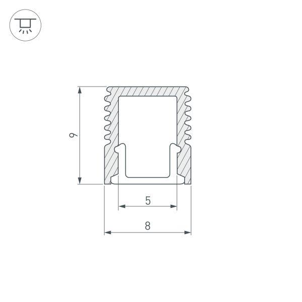Профиль Arlight SL-Mini-8-3000 Anod 036031 Профиль Arlight SL-Mini-8-3000 Anod 036031