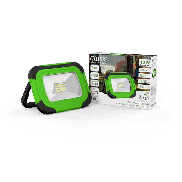 Прожектор светодиодный Gauss Portable Light аккумуляторный 10W 6500K 686400310 Прожектор светодиодный Gauss Portable Light аккумуляторный 10W 6500K 686400310