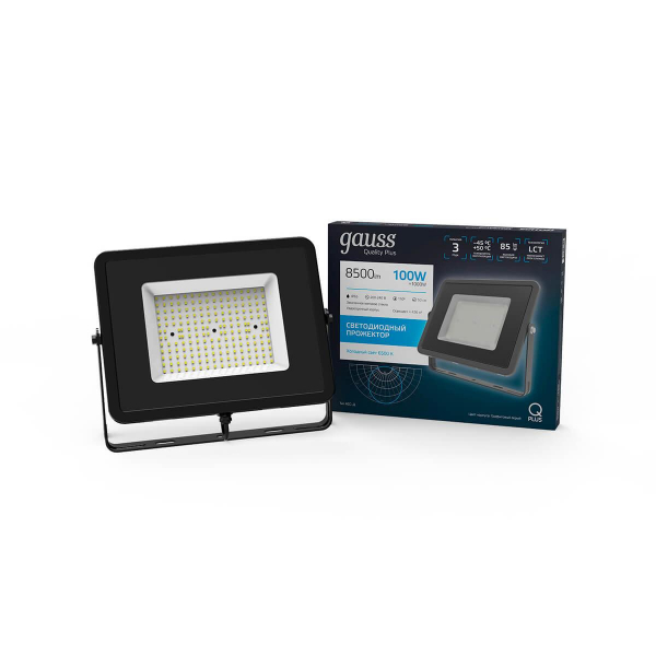 Прожектор светодиодный Gauss Qplus 100W 6500К 690511100 Прожектор светодиодный Gauss Qplus 100W 6500К 690511100