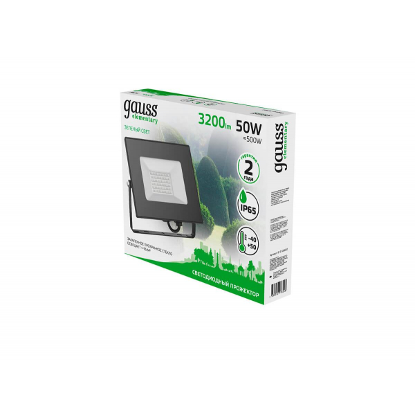 Прожектор светодиодный Gauss Elementary 50W 613100650 Прожектор светодиодный Gauss Elementary 50W 613100650