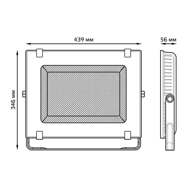 Прожектор светодиодный Gauss Qplus 200W 5500К 613100200 Прожектор светодиодный Gauss Qplus 200W 5500К 613100200