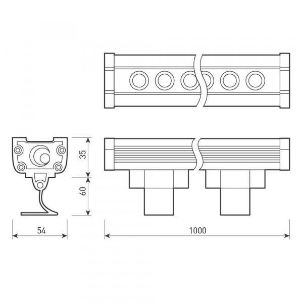 Прожектор светодиодный Arlight 36W 3000K AR-Line-1000L-36W-220V Warm 024306 Прожектор светодиодный Arlight 36W 3000K AR-Line-1000L-36W-220V Warm 024306
