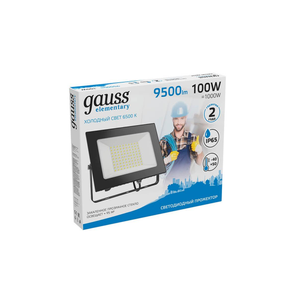 Прожектор светодиодный Gauss 100W 613100100 Прожектор светодиодный Gauss 100W 613100100