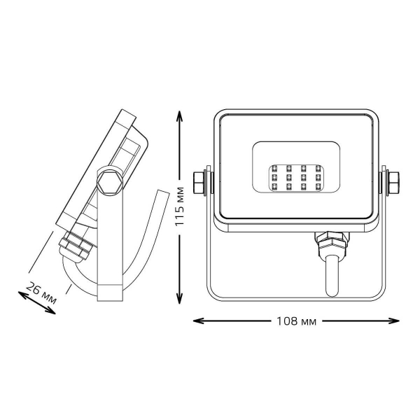 Прожектор светодиодный Gauss Qplus 10W 6500К 613511310 Прожектор светодиодный Gauss Qplus 10W 6500К 613511310