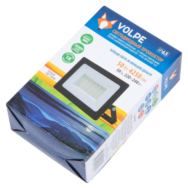 Прожектор светодиодный Volpe ULF-Q517 50W/3000K IP65 220-240V Black UL-00011634 Прожектор светодиодный Volpe ULF-Q517 50W/3000K IP65 220-240V Black UL-00011634