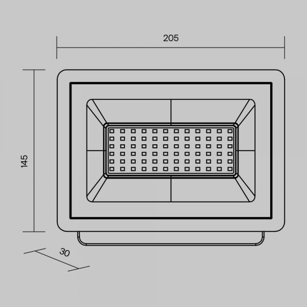 Прожектор светодиодный Maytoni Flood 50W 4000K FL001-L50B4K Прожектор светодиодный Maytoni Flood 50W 4000K FL001-L50B4K