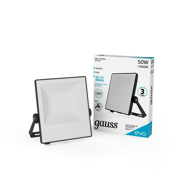 Прожектор светодиодный Gauss Evo 50W 6500К 687511350