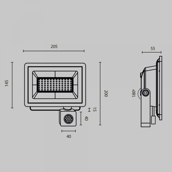 Прожектор светодиодный Maytoni Flood 50W 6500K FL001-L50B6KSR Прожектор светодиодный Maytoni Flood 50W 6500K FL001-L50B6KSR