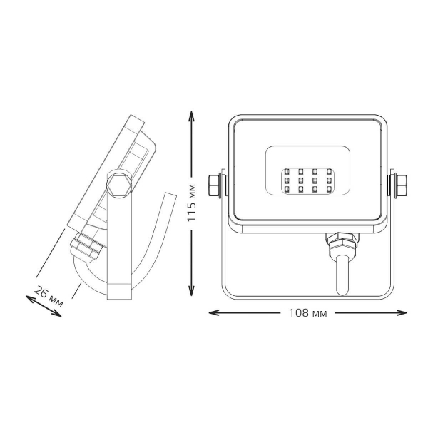 Прожектор светодиодный Gauss Qplus 10W 6500К 690511310 Прожектор светодиодный Gauss Qplus 10W 6500К 690511310