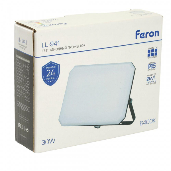 Светодиодный прожектор Feron LL-941 30W 6400K 51044 Светодиодный прожектор Feron LL-941 30W 6400K 51044