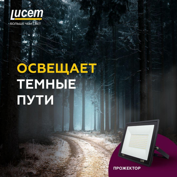 Прожектор светодиодный Lucem LM-FLDB 100W 6500K FLSLPR00000205 Прожектор светодиодный Lucem LM-FLDB 100W 6500K FLSLPR00000205