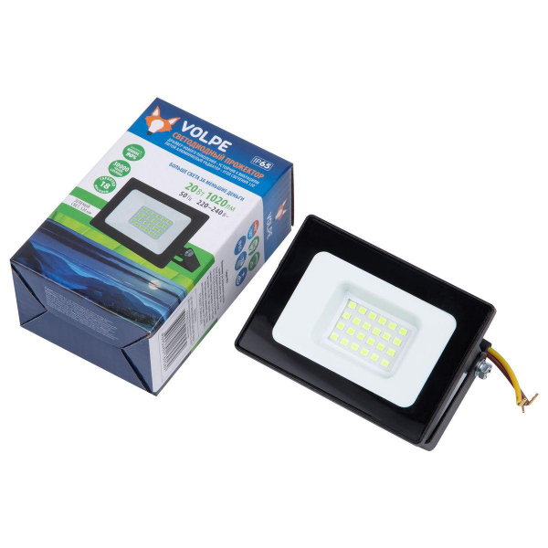 Прожектор светодиодный Volpe ULF-Q517 20W/Green IP65 220-240V Black UL-00011652 Прожектор светодиодный Volpe ULF-Q517 20W/Green IP65 220-240V Black UL-00011652