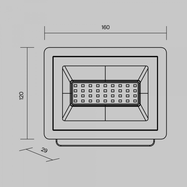 Прожектор светодиодный Maytoni Flood 30W 6500K FL001-L30B6K Прожектор светодиодный Maytoni Flood 30W 6500K FL001-L30B6K