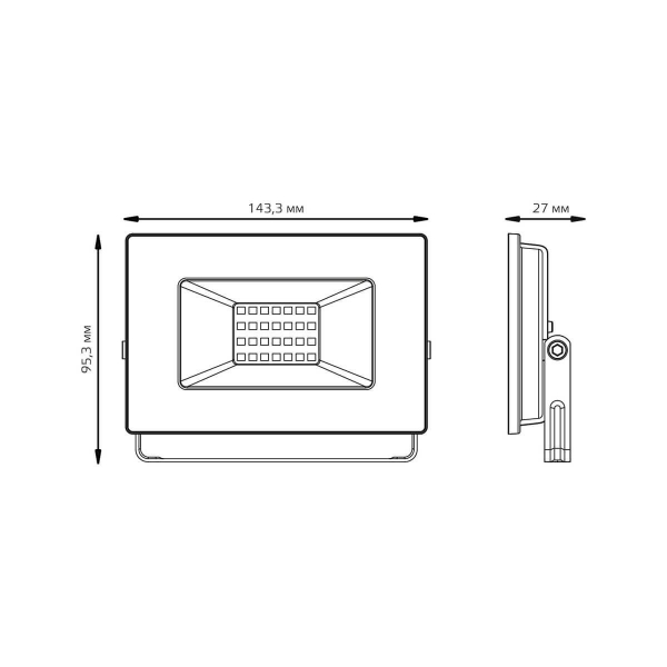 Прожектор светодиодный Gauss Elementary 30W 4000К 613100230 Прожектор светодиодный Gauss Elementary 30W 4000К 613100230