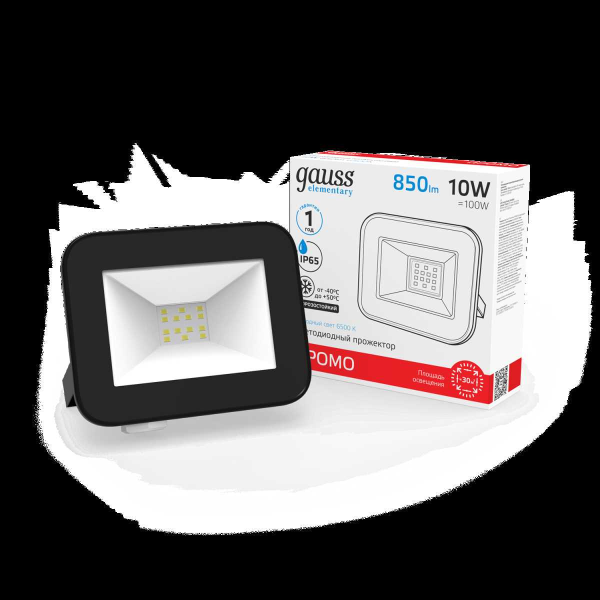 Прожектор светодиодный Gauss 10W 613100310