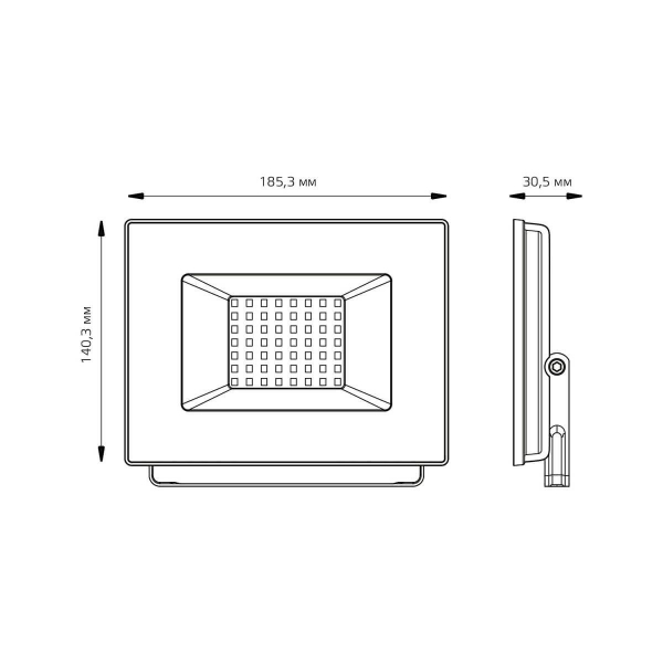 Прожектор светодиодный Gauss Elementary 50W 4000К 613100250 Прожектор светодиодный Gauss Elementary 50W 4000К 613100250
